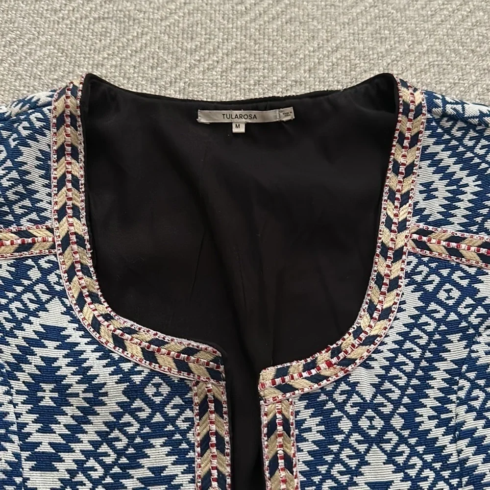 Tularosa Santa Fe Fringe Jacket in Diamondback Print Medium